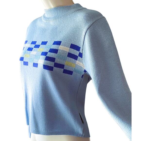 NWOT ~ COULOIR Wool Light Blue Mock Turtleneck Sweater ~ Women's Size SMALL - Picture 4 of 6